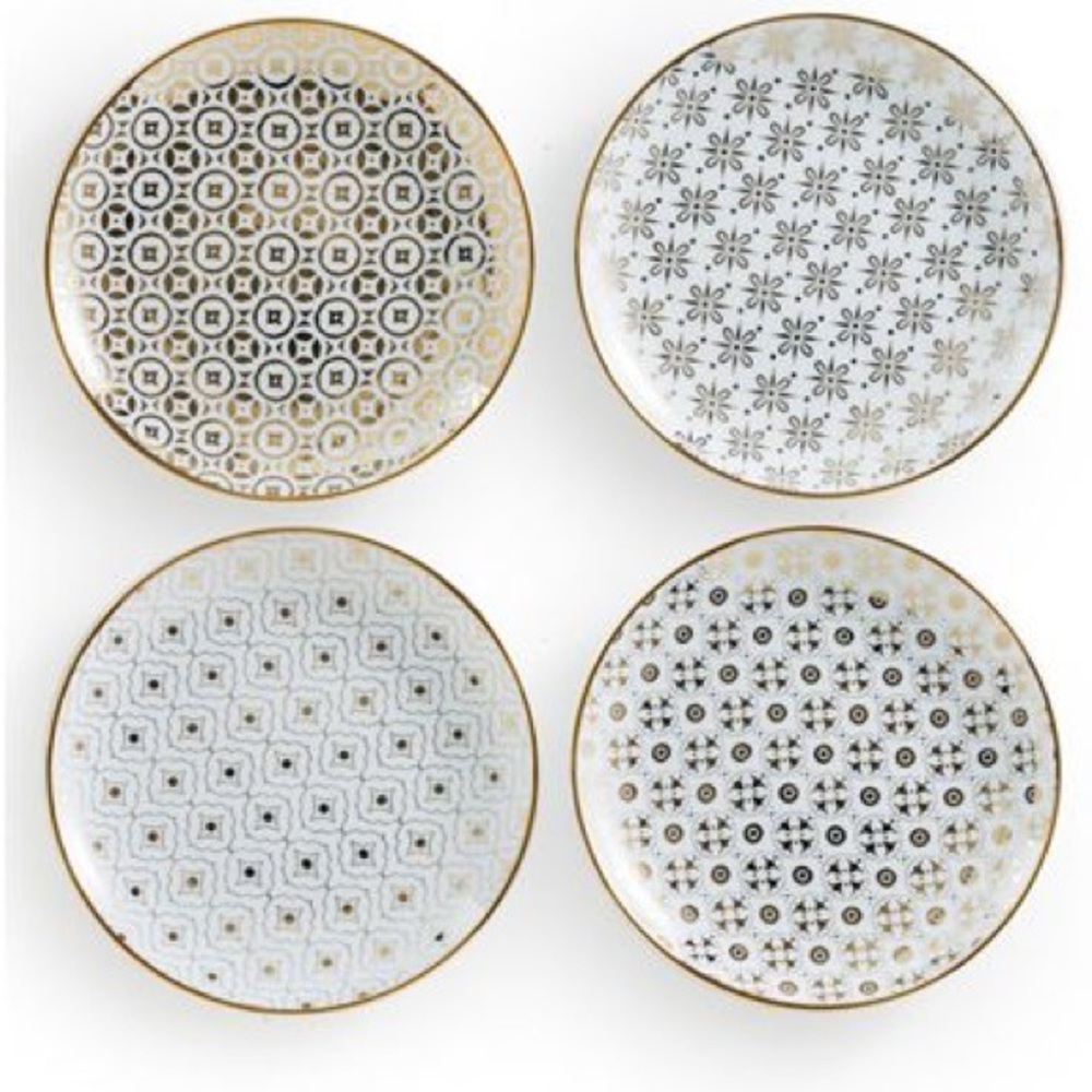 Rosanna Kashmir Appetizer Plates Set of 4